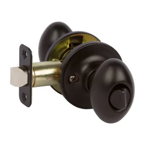 Somerset Privacy Door Knob, Matte Black