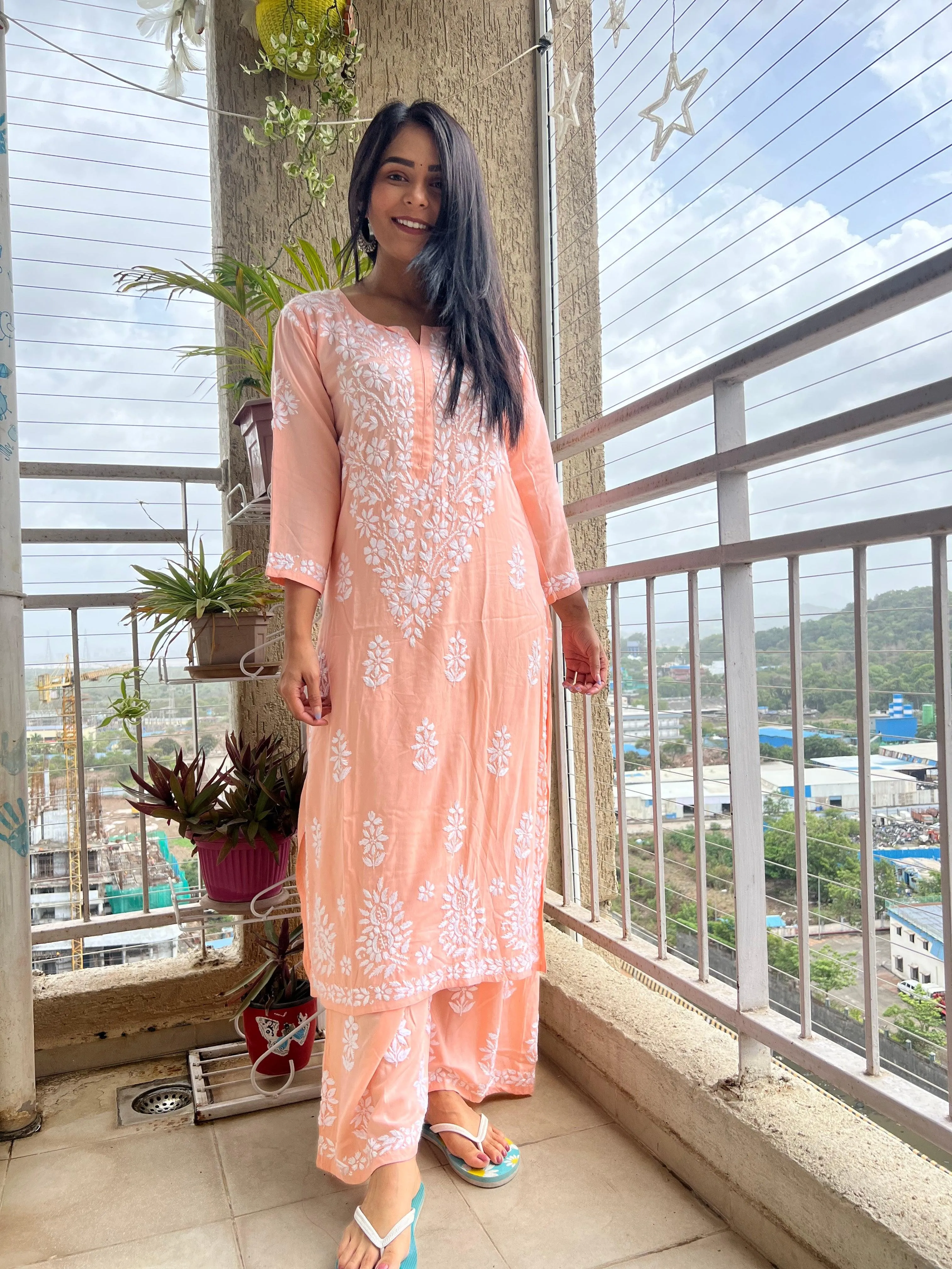 Sonal Chikankari Modal Co-ord Set