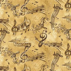 Sonata - CD3092 - Tan - Vintage Music Notes