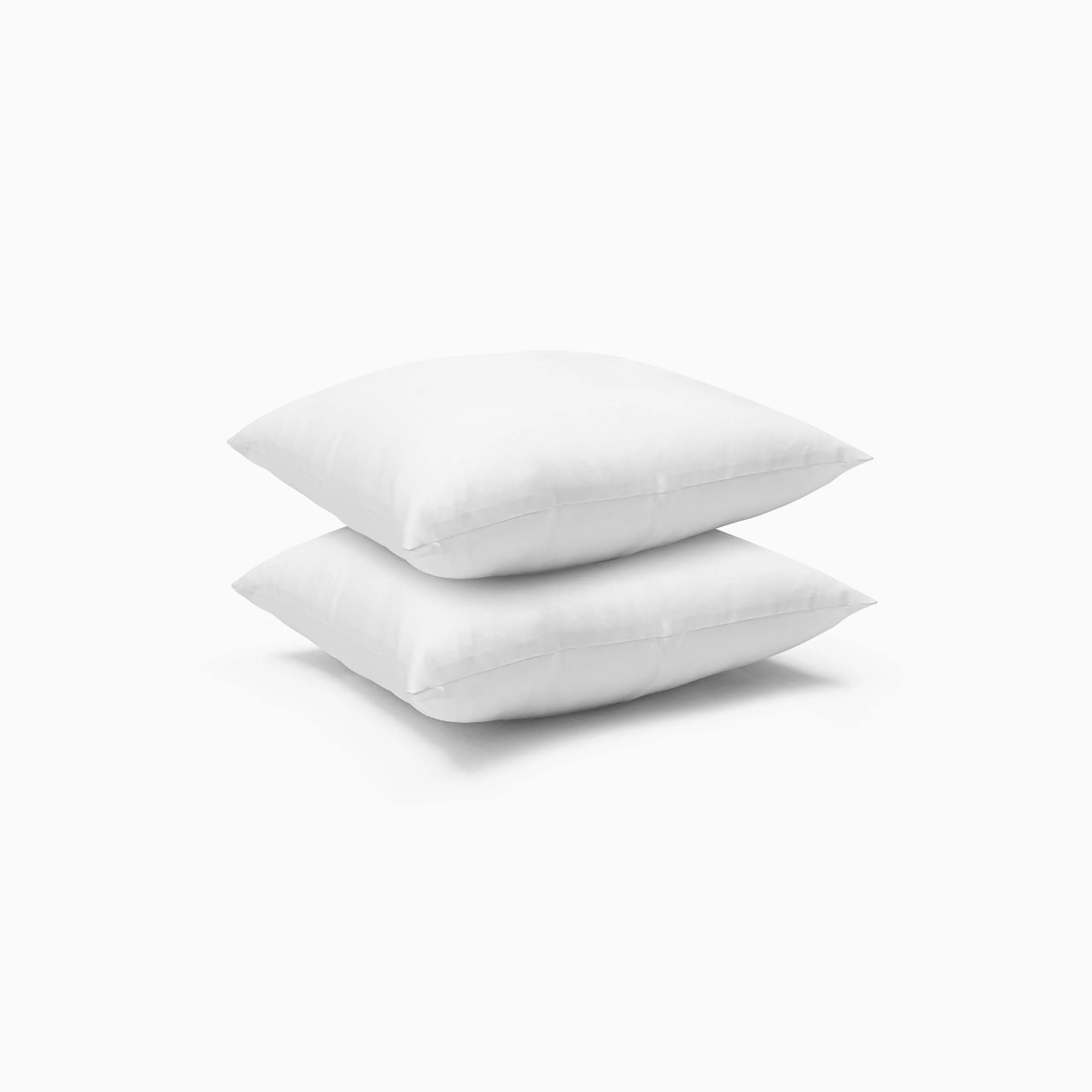 SONNASOFT 18 x 18 Pillow Inserts (Set of 2) - Throw Pillow Inserts with 100% Cotton Cover - 18 Inch Square Interior Sofa Pillow Inserts - Decorative Pillow Insert Pair - White Couch Pillow