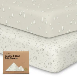 Soothe Fitted Crib Sheet (Pine Grove)