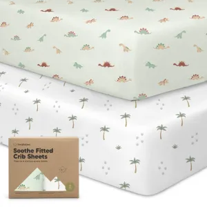 Soothe Fitted Crib Sheet (Roarsome)