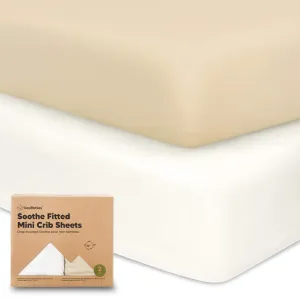 Soothe Fitted Mini Crib Sheet (Khaki)