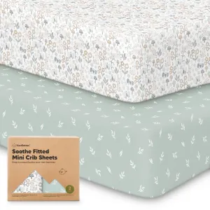 Soothe Fitted Mini Crib Sheet (Prairie)