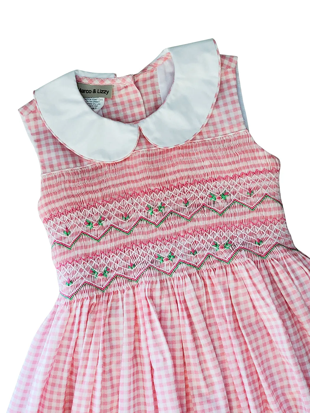 Sophie Pink checks smocked dress