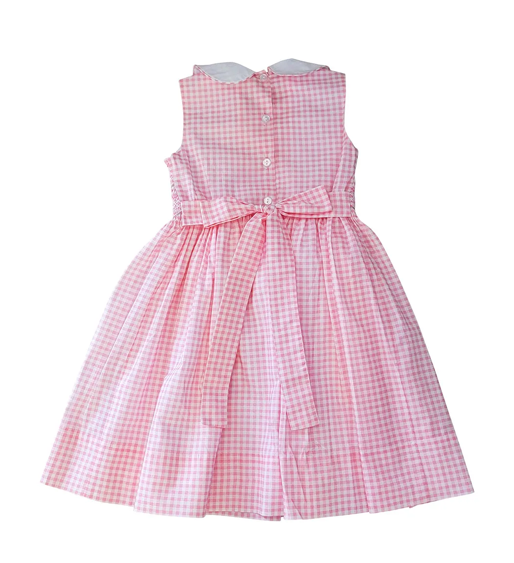 Sophie Pink checks smocked dress