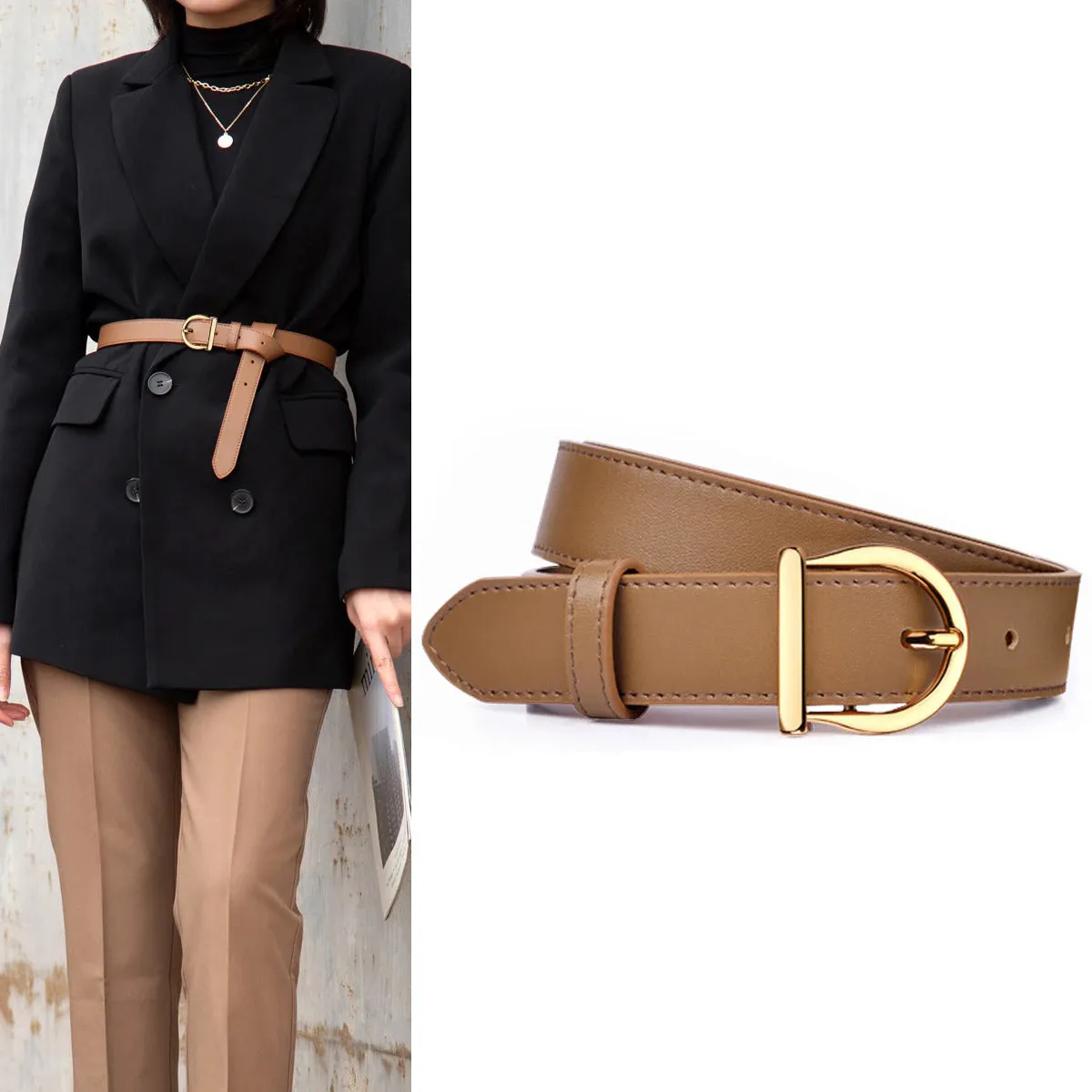 Sophisticated Fashion Vegan Leather Waist Belts