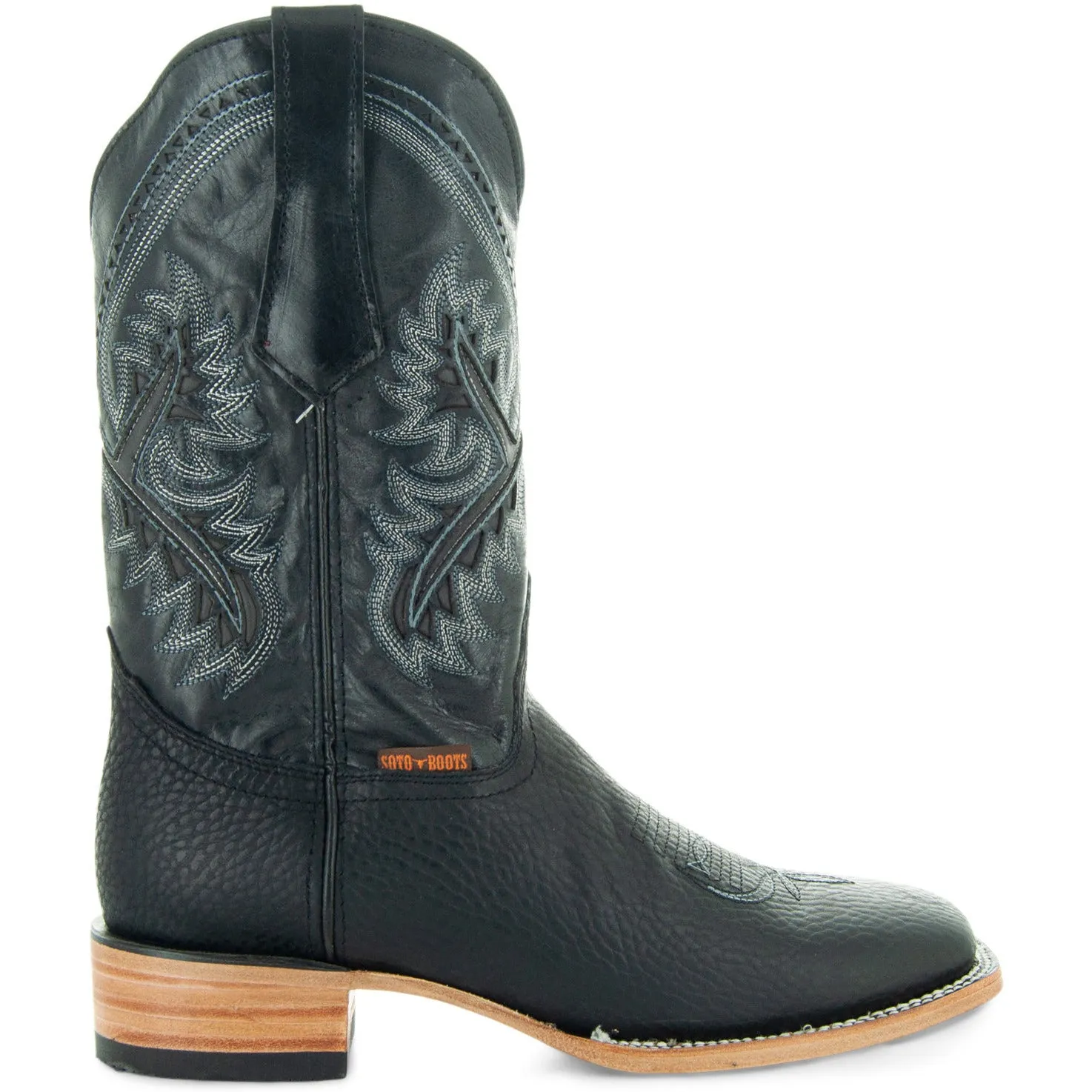 Soto Boots Men's Black Square Toe Cowboy Boots H50040