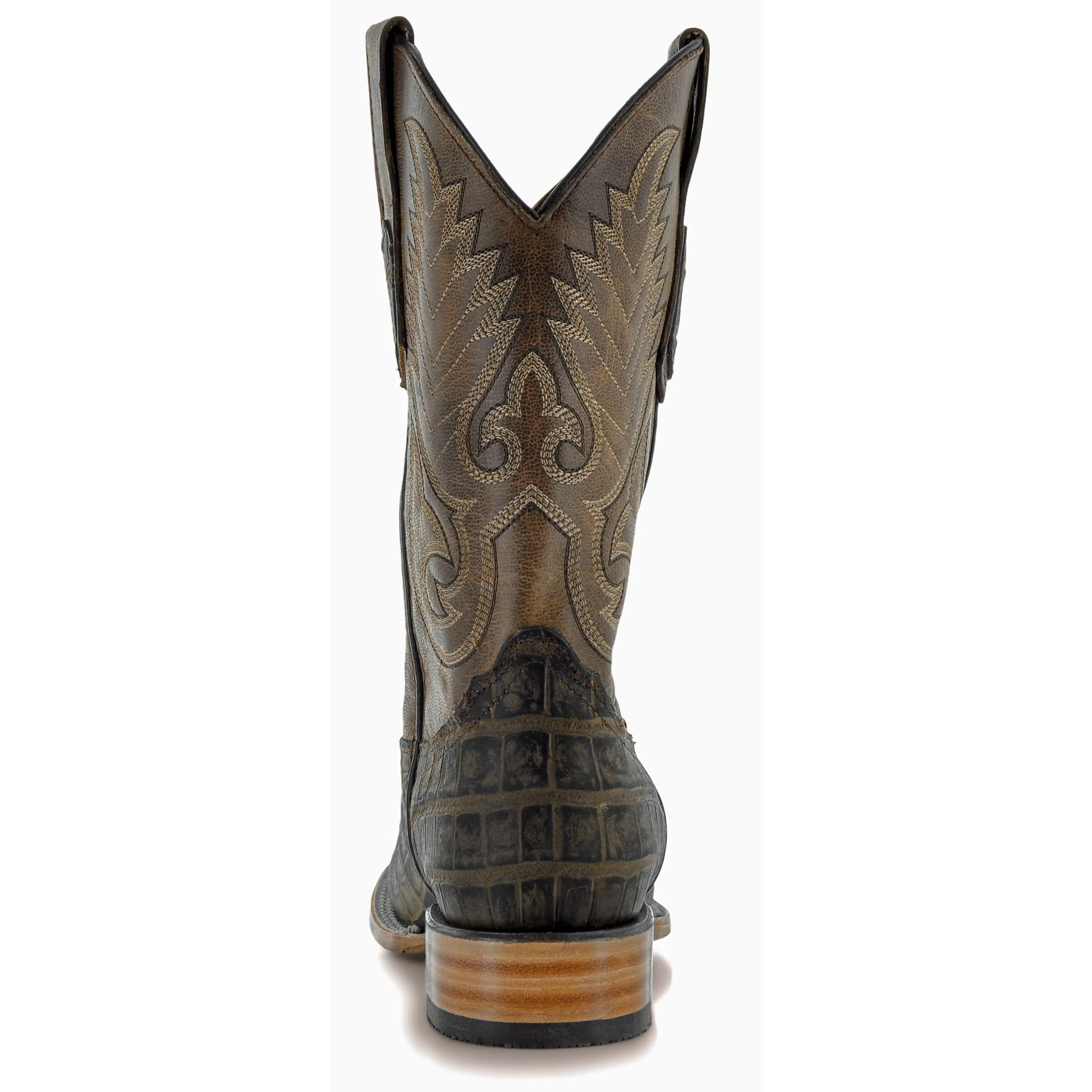 Soto Boots Mens Brown American Gator Belly Print Boots H50035