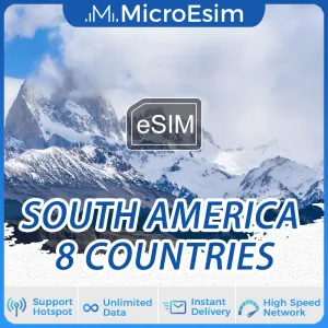 South America eSIM 8 Countries