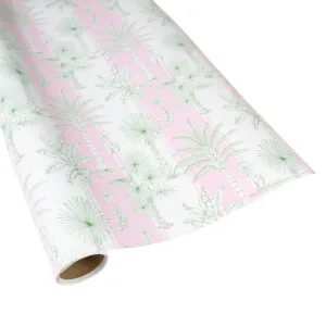 Southern Palms Pink/White Gift Wrap Roll