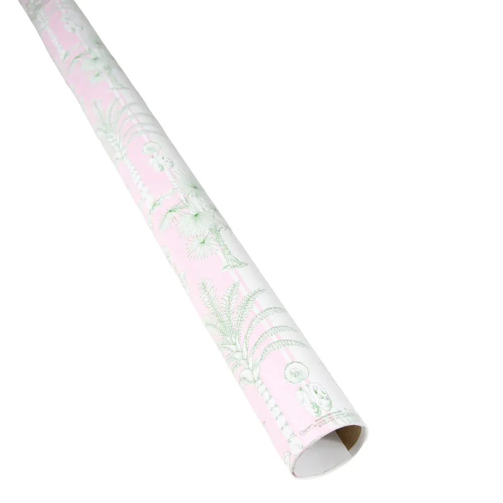 Southern Palms Pink/White Gift Wrap Roll