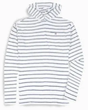 Southern Tide Men's Andreas Striped Sun Farer Hoodie - Classic White