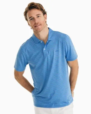 Southern Tide Men's First Mate Performance Polo/Charting Blue