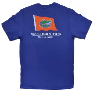 Southern Tide Men's Florida Gators Flag SS T-Shirt/University Blue