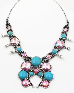 Southwestern Squash Blossom Statement Necklace