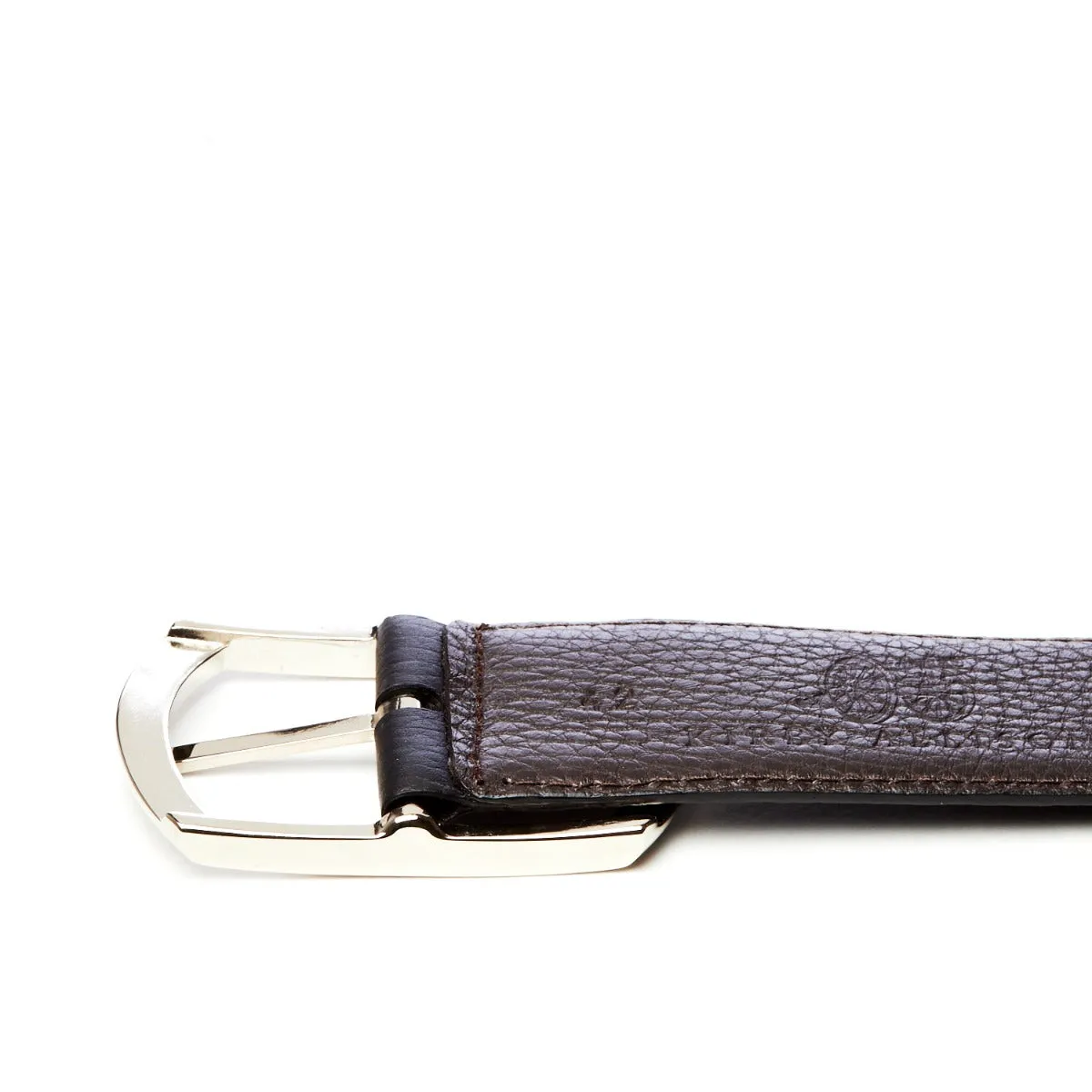 Sovereign Grade Black/Dark Brown Grained Calfskin Reversible Belt