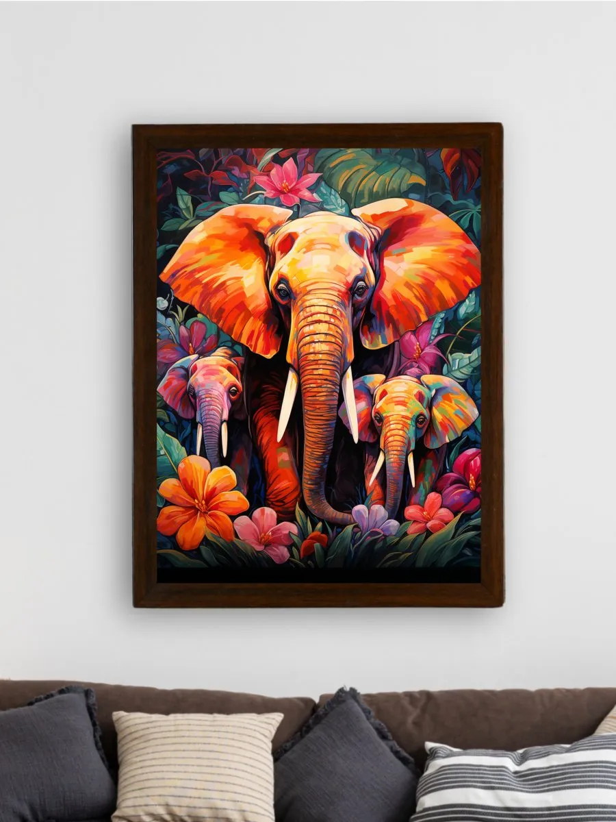 Sowpeace Harmony: Find Your Handcrafted Abstract Elephant – Premium Indian-Inspired Canvas Art for Elegant Home Decor