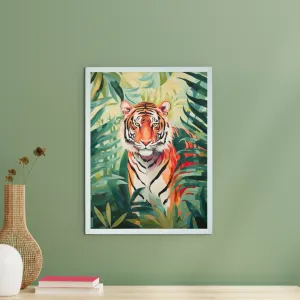 Sowpeace Harmony: Find Your Handcrafted Abstract Tiger – Premium Indian-Inspired Canvas Art for Stylish Home Interiors