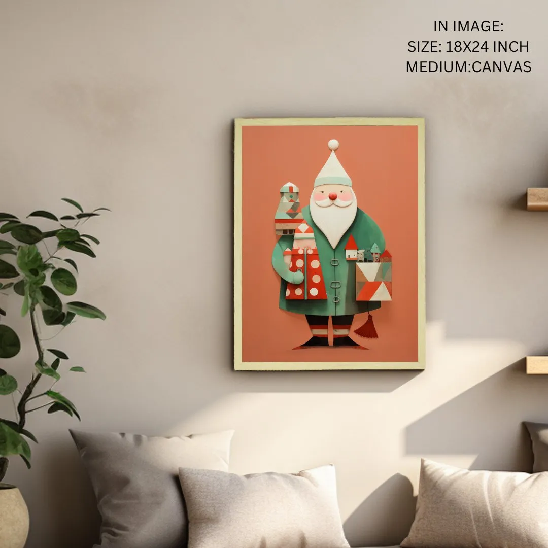 Sowpeace Santa: Premium Gifting Hope Canvas Prints – Handcrafted Indian-Inspired Art for Stylish Holiday Home Decor