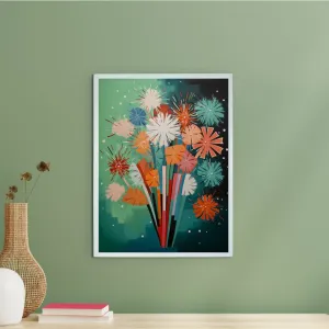 Sowpeace: Winter Sticks – Handcrafted Abstract Nature Canvas Art – Premium Indian-Inspired Winter Wall Decor