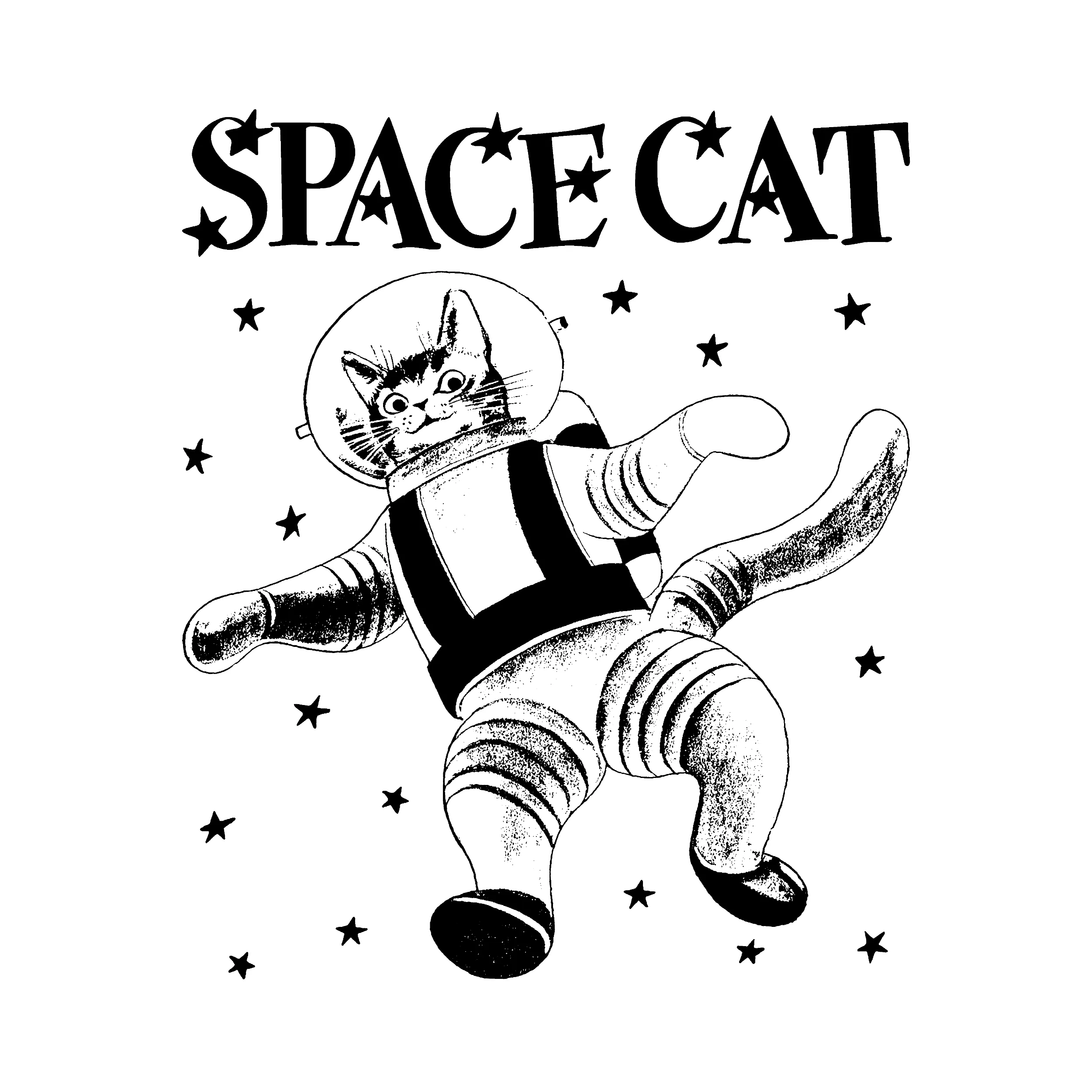 Space Cat Slim Fit Tee