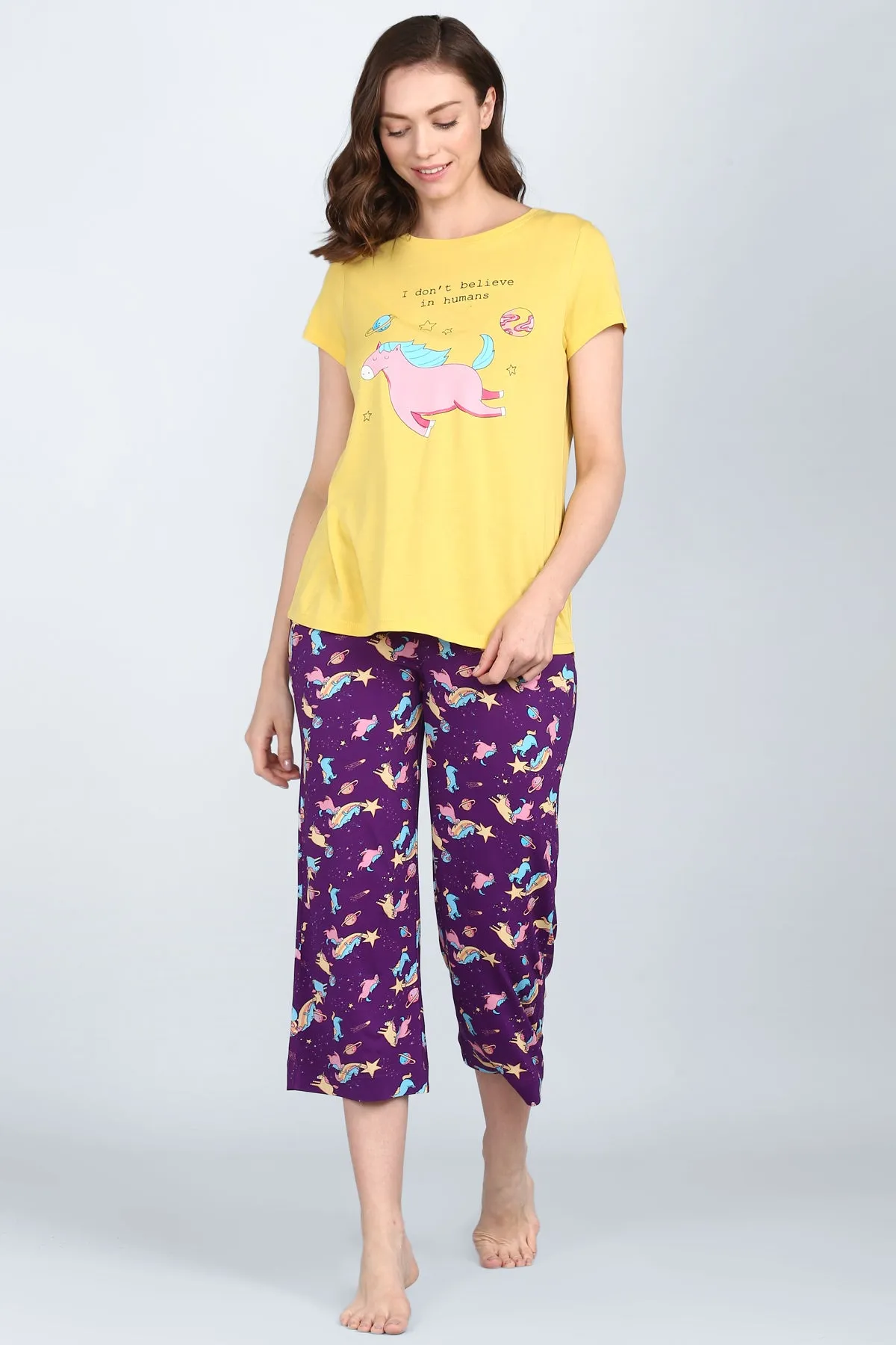 Spaced Out Unicorn Capri Set