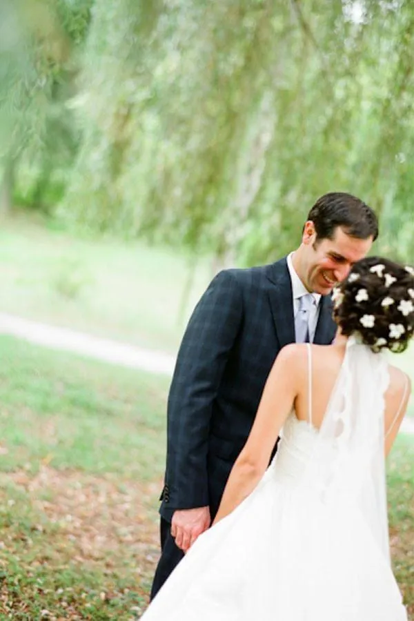 Spaghetti Straps Floor-Length Ivory Wedding Dress With Lace  WD117