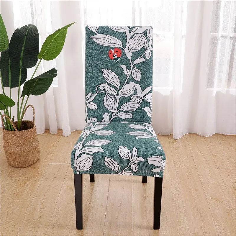 Spandex Chair Cover Stretch Home Dining Elastic Floral Print Chair Covers Multifunctional Spandex Elastic Cloth Universal Size