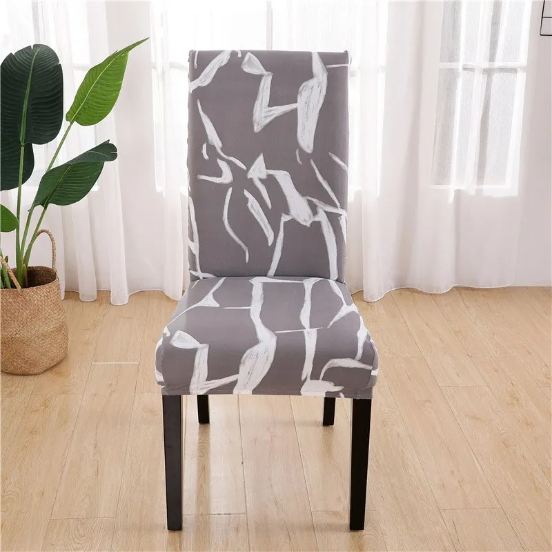 Spandex Chair Cover Stretch Home Dining Elastic Floral Print Chair Covers Multifunctional Spandex Elastic Cloth Universal Size