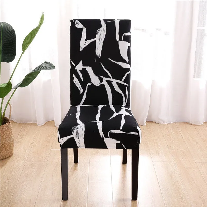 Spandex Chair Cover Stretch Home Dining Elastic Floral Print Chair Covers Multifunctional Spandex Elastic Cloth Universal Size