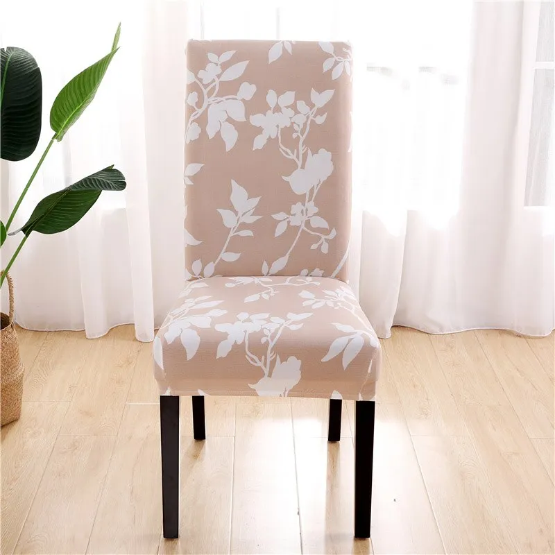 Spandex Chair Cover Stretch Home Dining Elastic Floral Print Chair Covers Multifunctional Spandex Elastic Cloth Universal Size