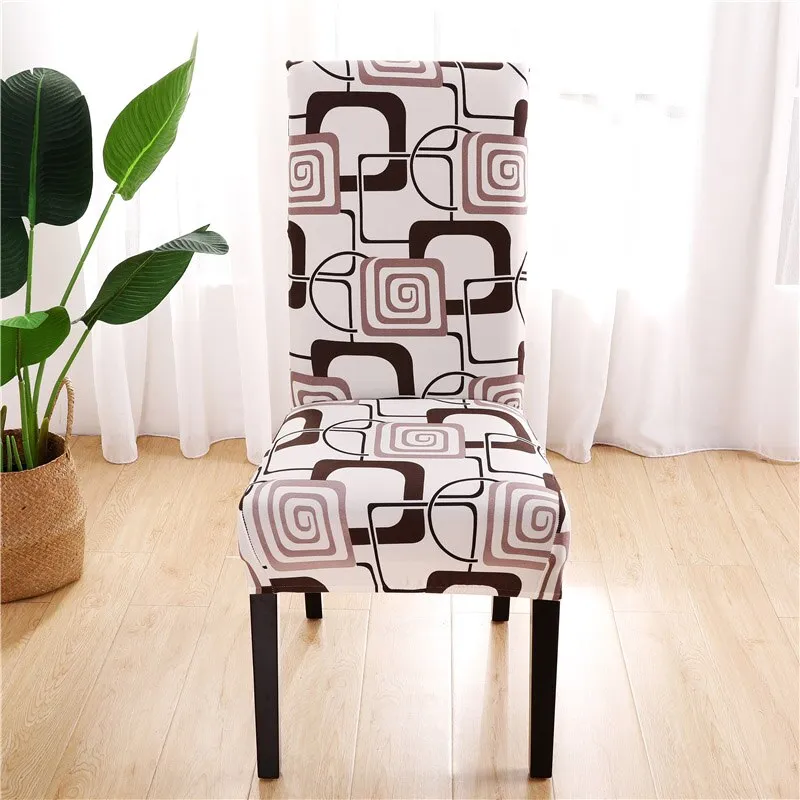 Spandex Chair Cover Stretch Home Dining Elastic Floral Print Chair Covers Multifunctional Spandex Elastic Cloth Universal Size