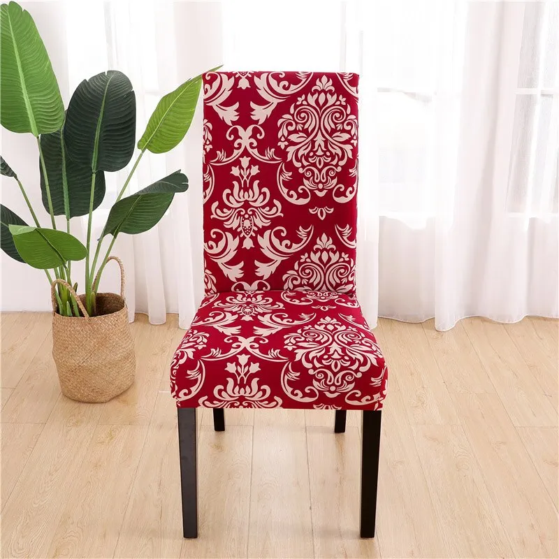 Spandex Chair Cover Stretch Home Dining Elastic Floral Print Chair Covers Multifunctional Spandex Elastic Cloth Universal Size