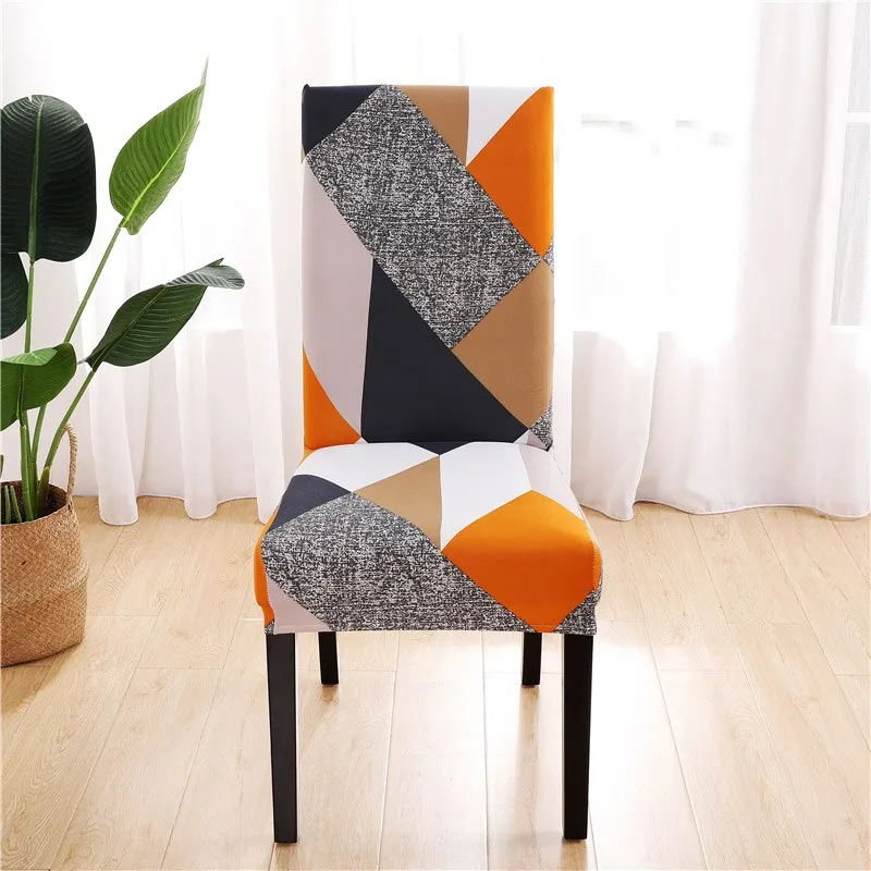 Spandex Chair Cover Stretch Home Dining Elastic Floral Print Chair Covers Multifunctional Spandex Elastic Cloth Universal Size