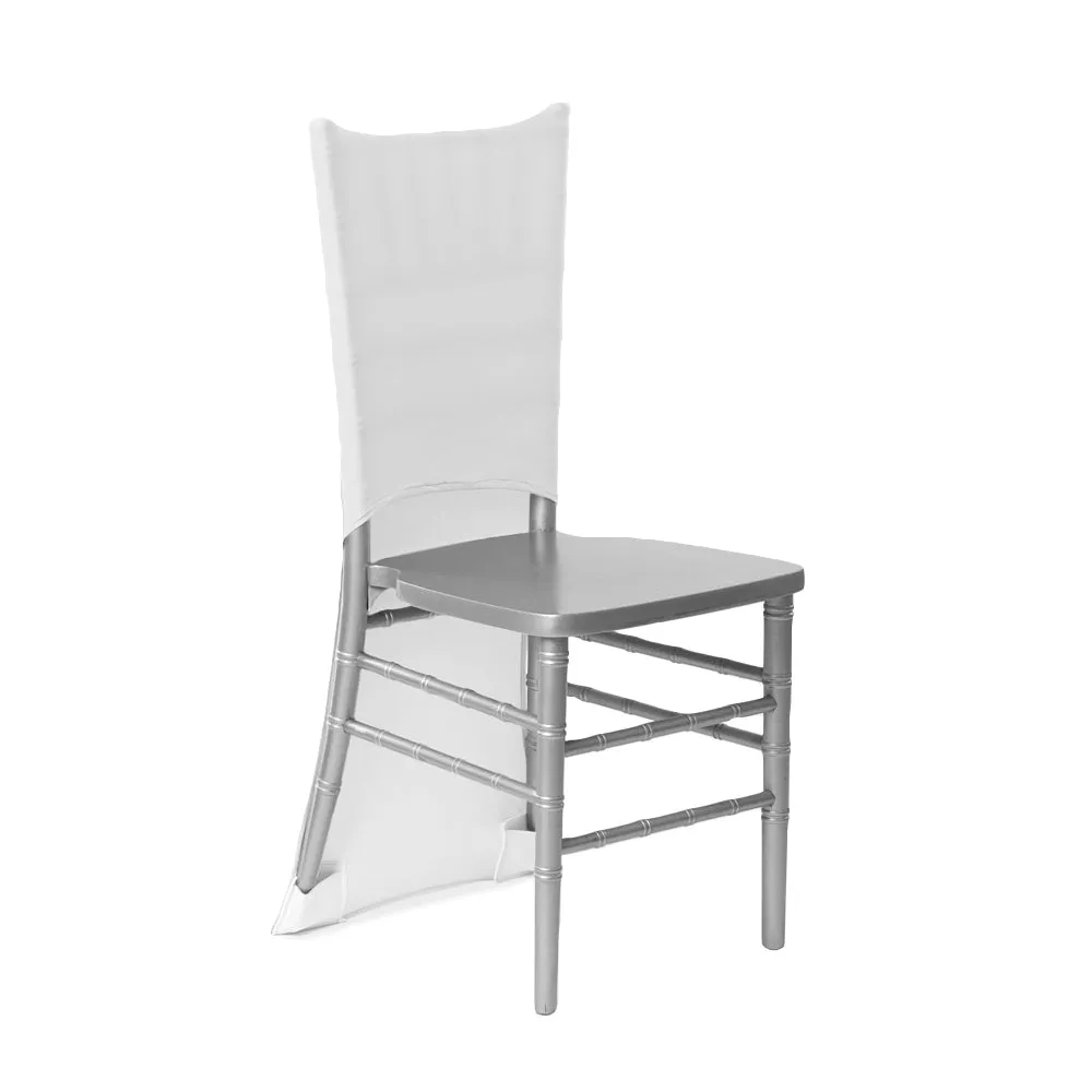 Spandex Chiavari Chair Back Cover - White