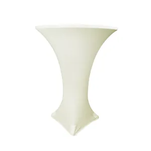 Spandex Cocktail Table Cover 30" Round - Ivory