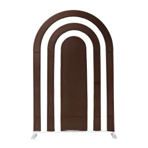 Spandex Cover for Rainbow Multi-Tier Arch (3 pc/set) - Chocolate Brown