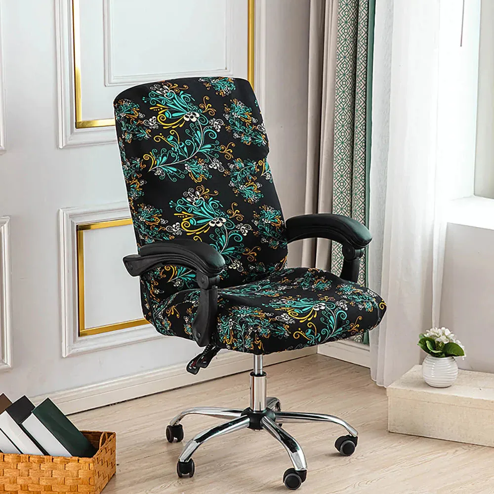 Spandex Print Stretch Office Chair Cover