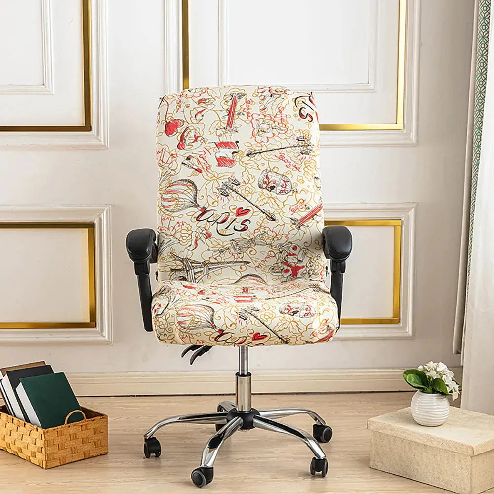 Spandex Print Stretch Office Chair Cover