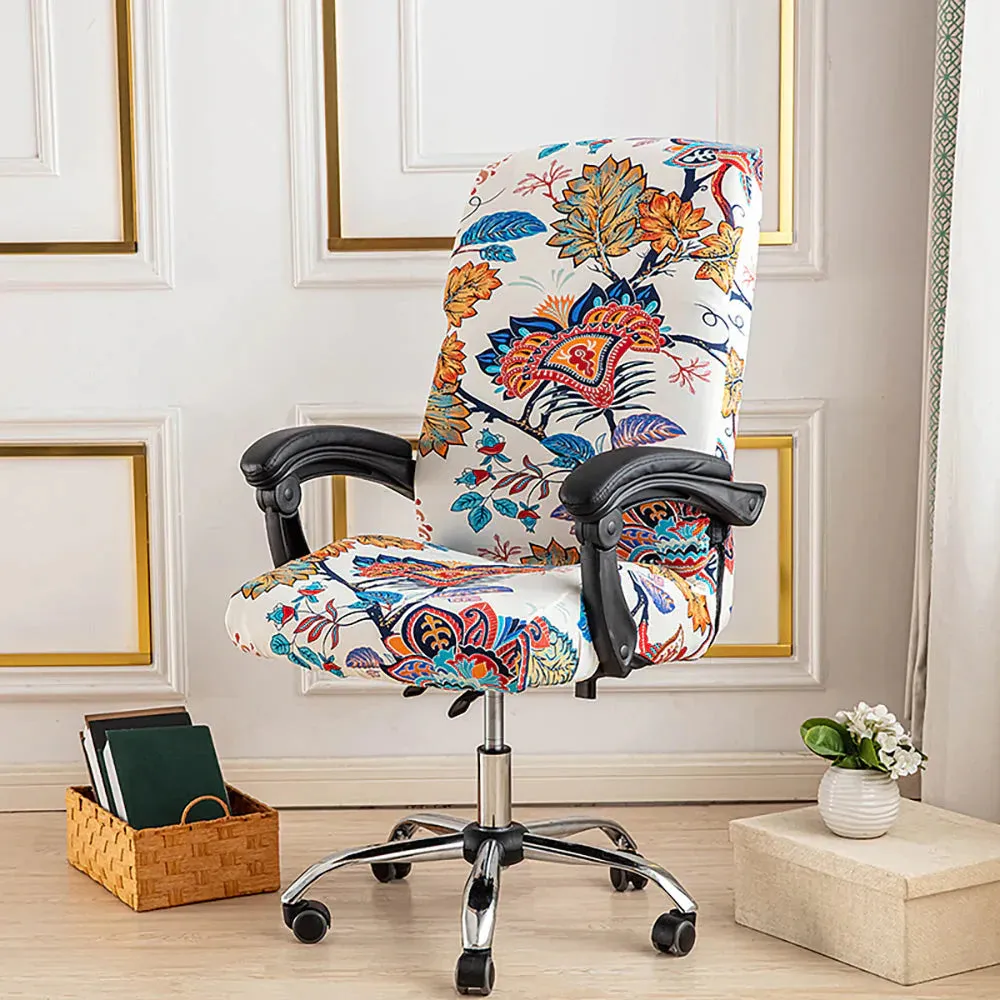 Spandex Print Stretch Office Chair Cover