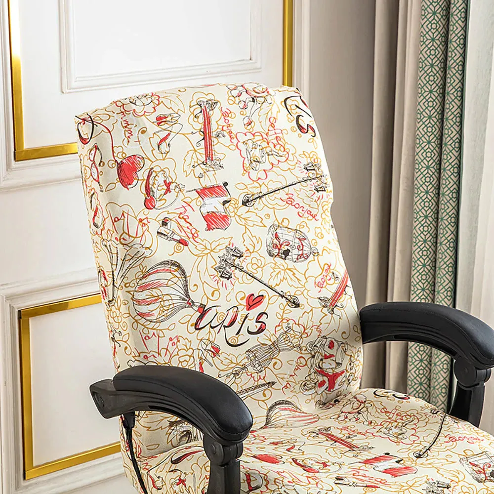 Spandex Print Stretch Office Chair Cover