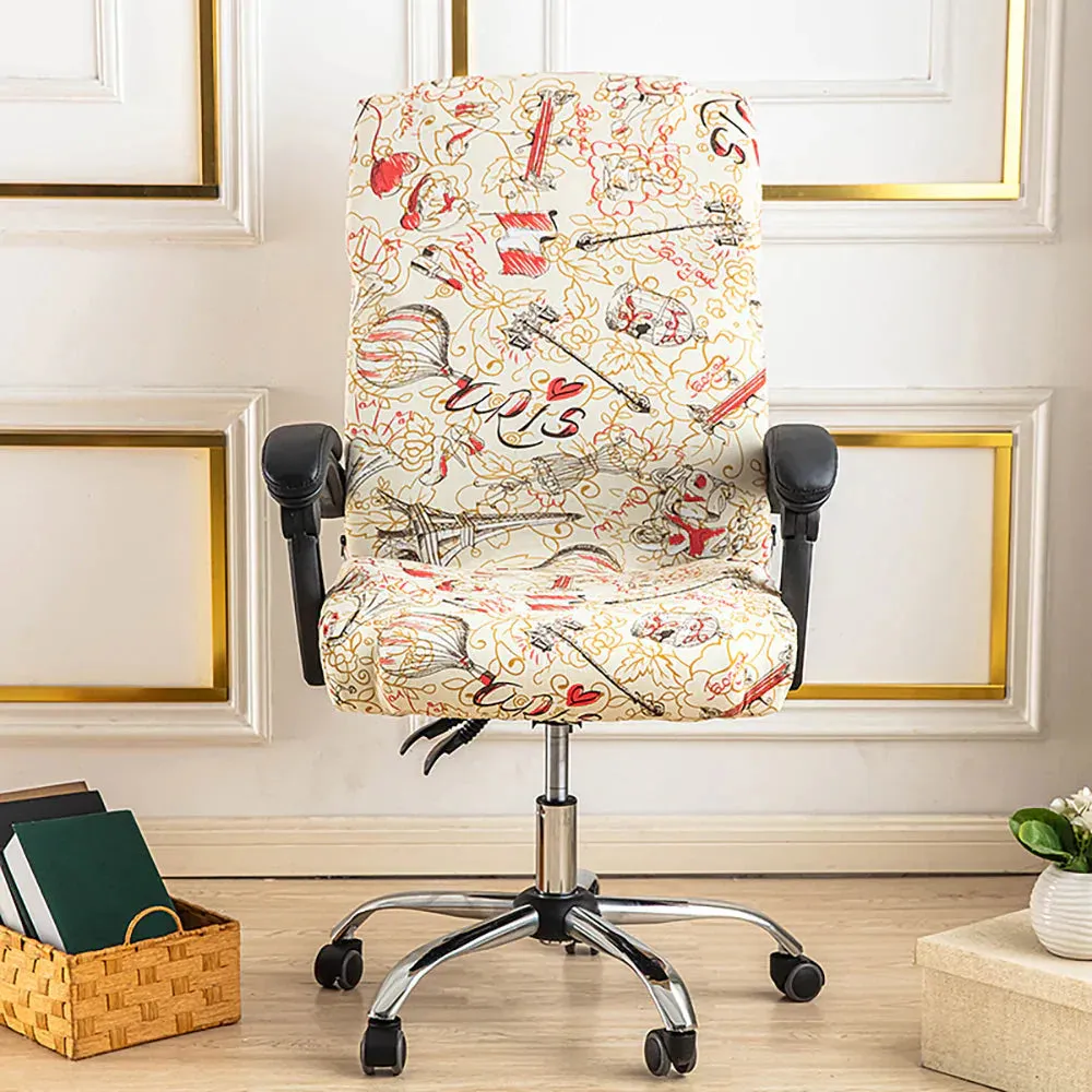 Spandex Print Stretch Office Chair Cover