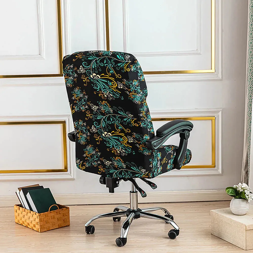 Spandex Print Stretch Office Chair Cover