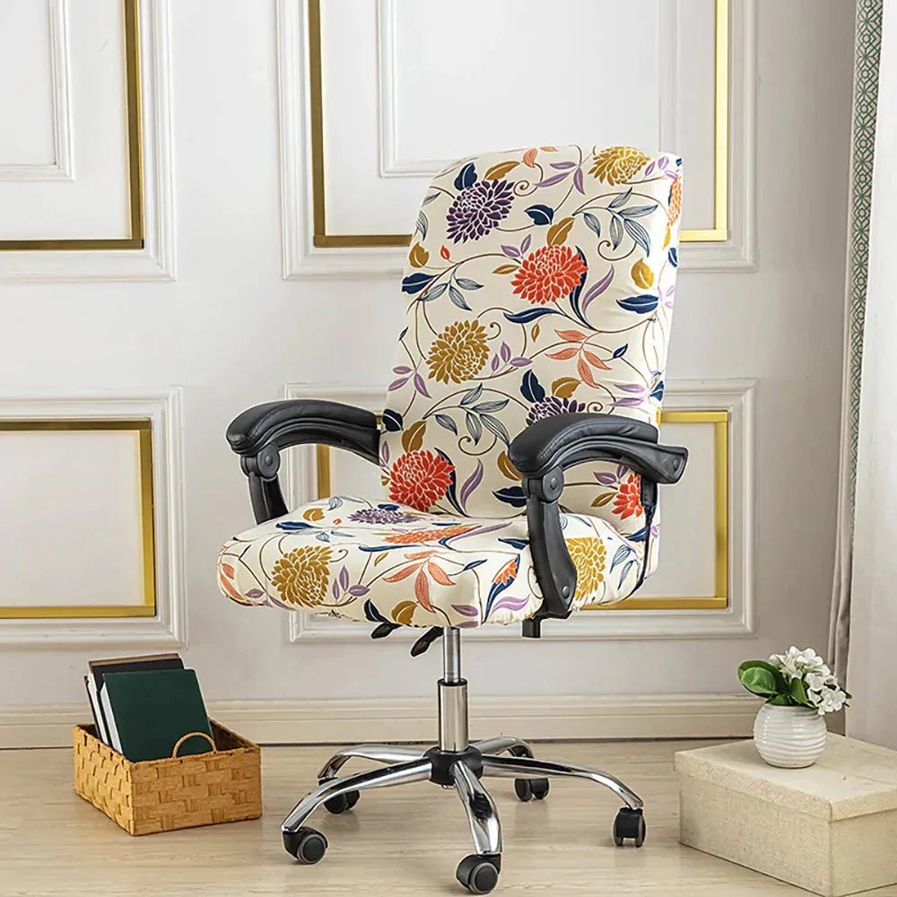 Spandex Print Stretch Office Chair Cover