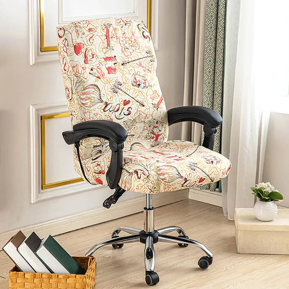 Spandex Print Stretch Office Chair Cover