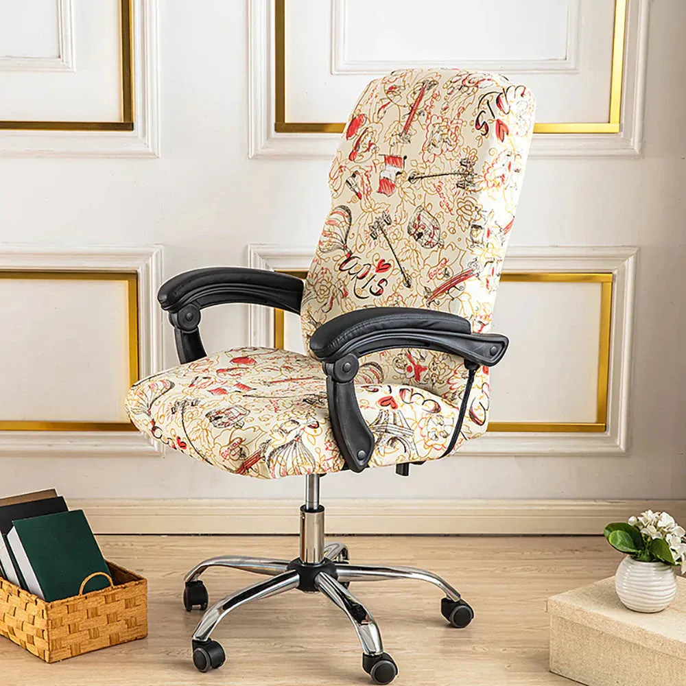 Spandex Print Stretch Office Chair Cover