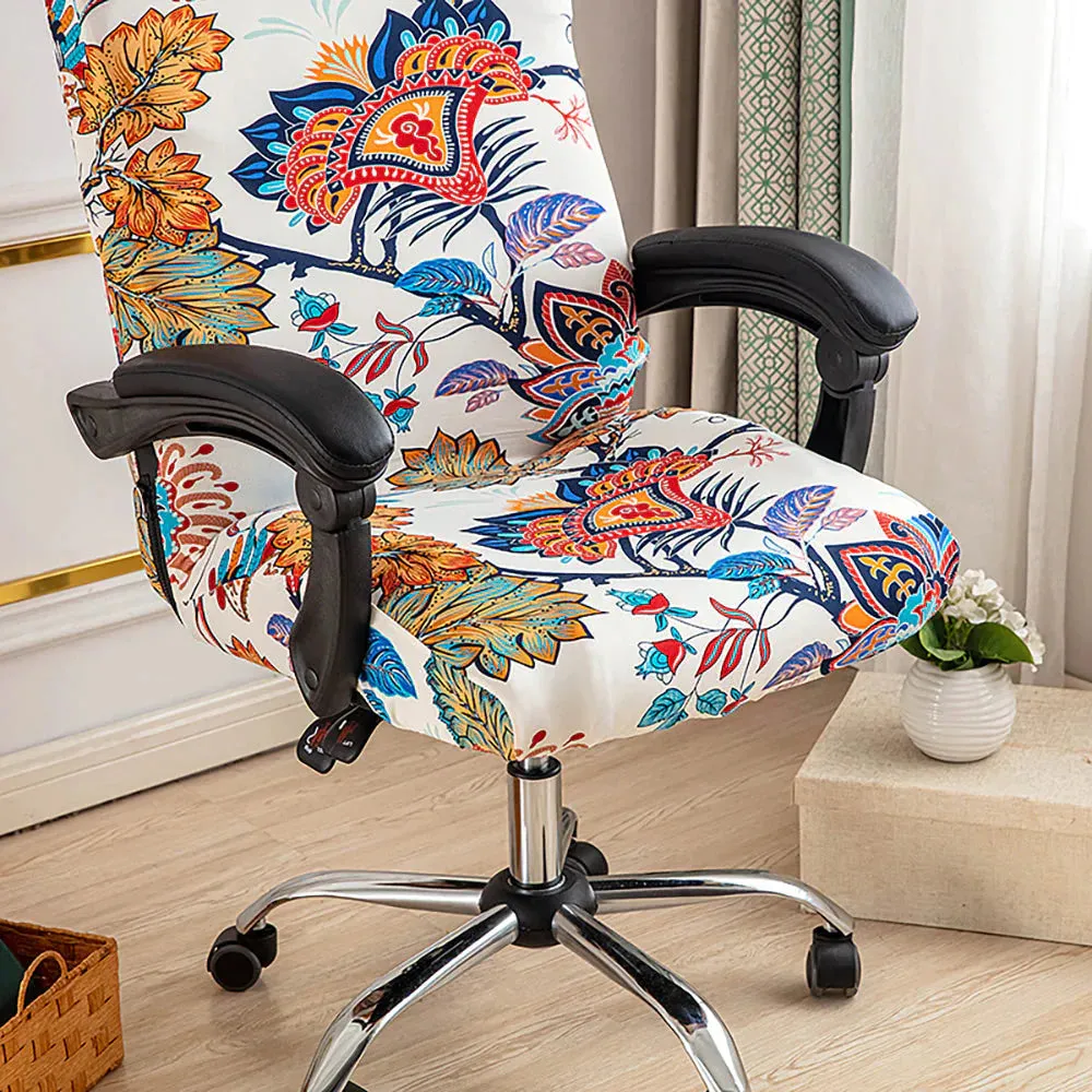 Spandex Print Stretch Office Chair Cover