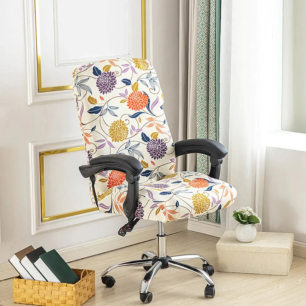 Spandex Print Stretch Office Chair Cover