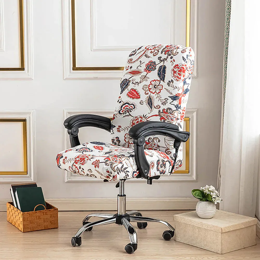 Spandex Print Stretch Office Chair Cover